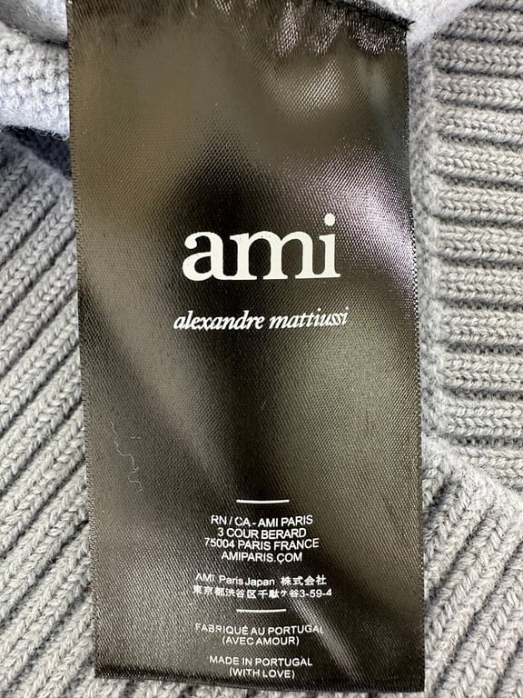 Ami Paris Ami de Coeur Sweater Steel Blue - 12