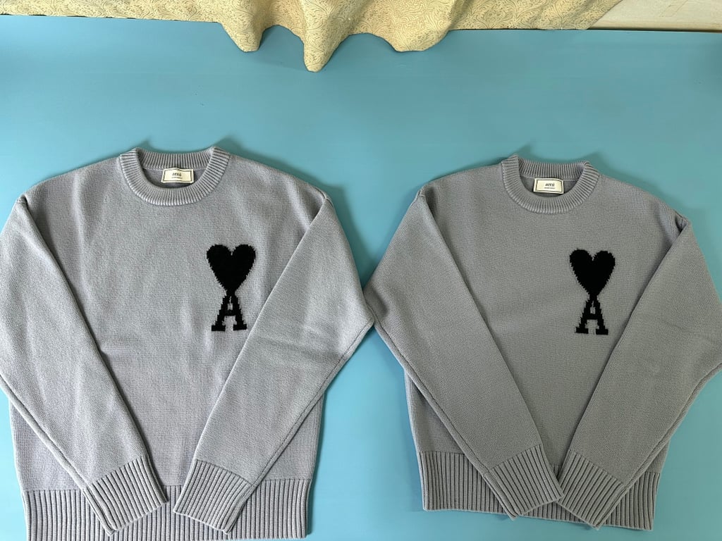 Ami Paris Ami de Coeur Sweater Steel Blue - 16