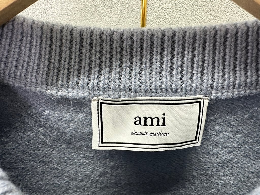 Ami Paris Ami de Coeur Sweater Steel Blue - 19