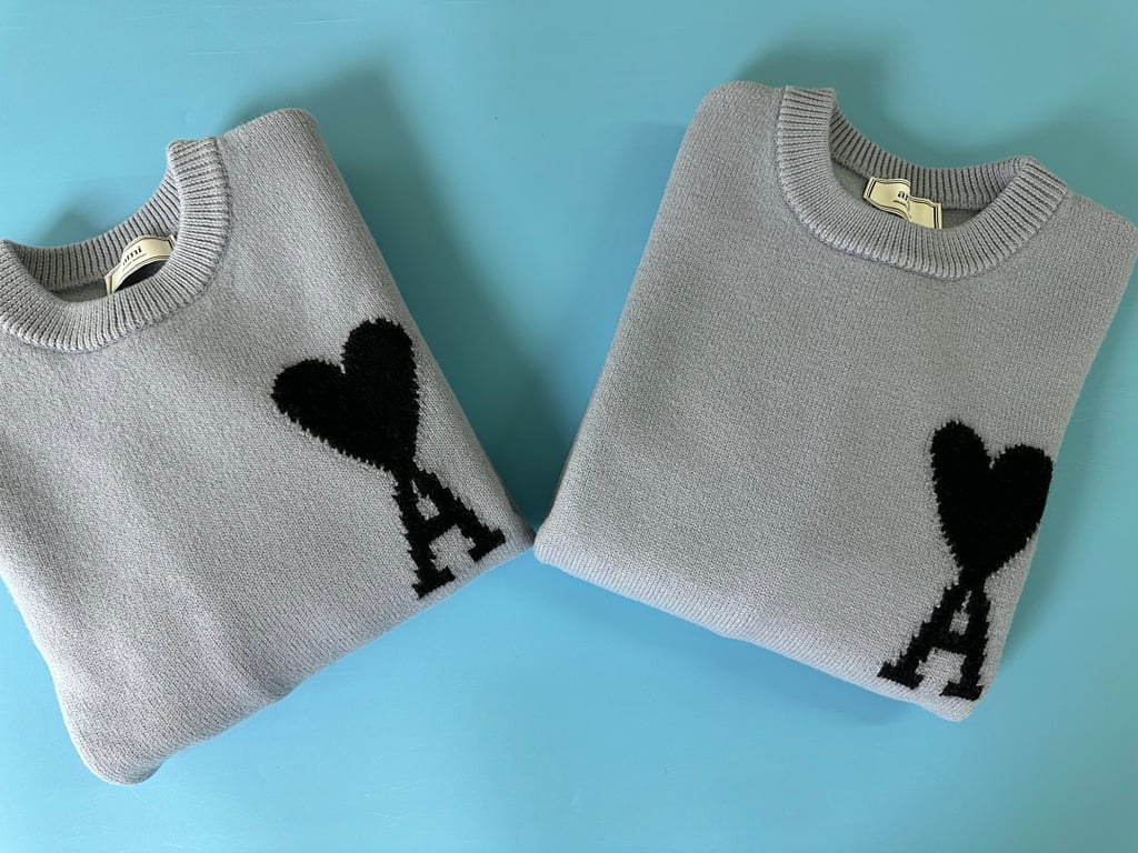Ami Paris Ami de Coeur Sweater Steel Blue - 22