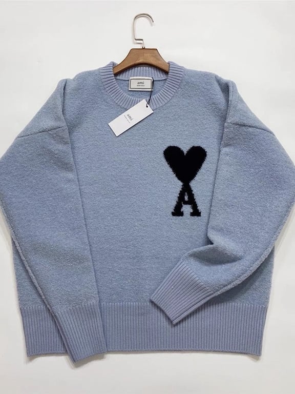 Ami Paris Ami de Coeur Sweater Steel Blue - 24