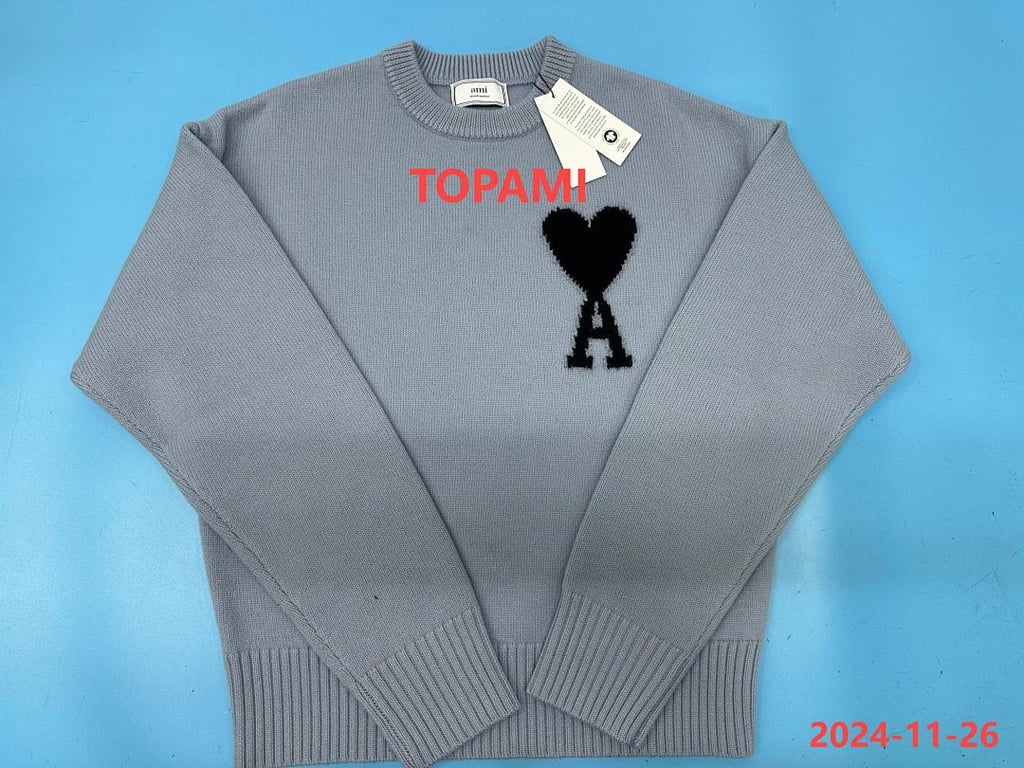 Ami Paris Ami de Coeur Sweater Steel Blue - 25
