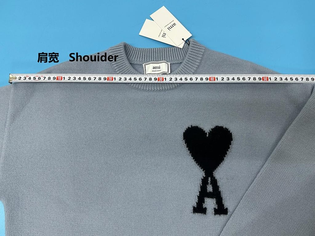 Ami Paris Ami de Coeur Sweater Steel Blue - 29