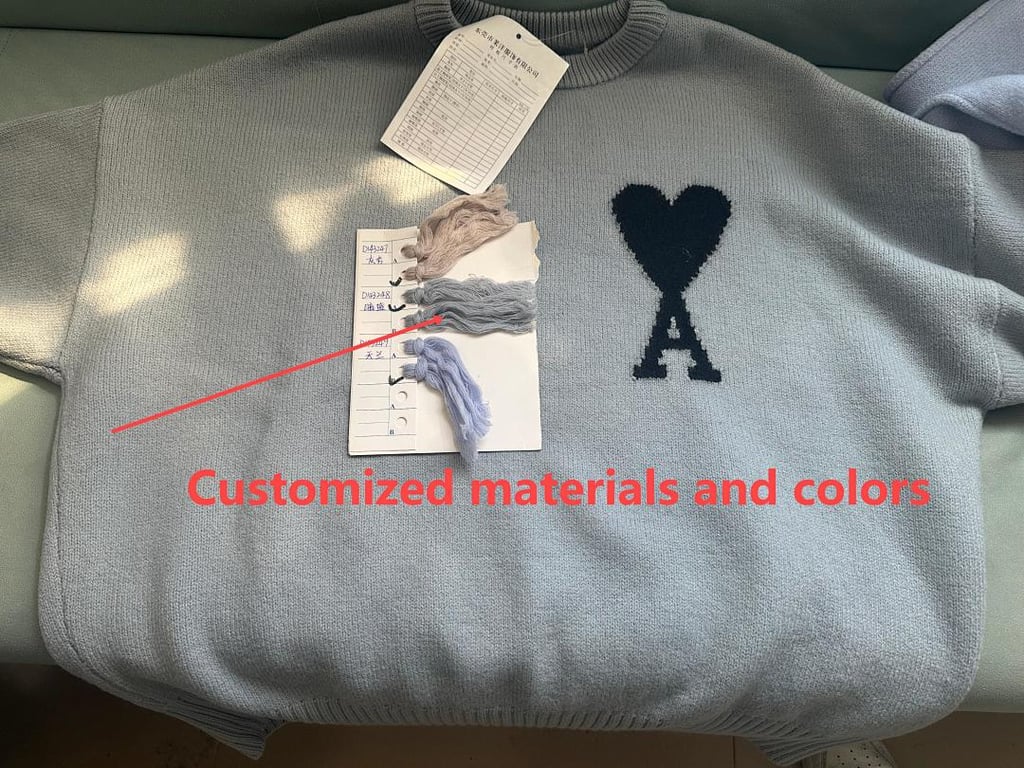 Ami Paris Ami de Coeur Sweater Steel Blue - 41