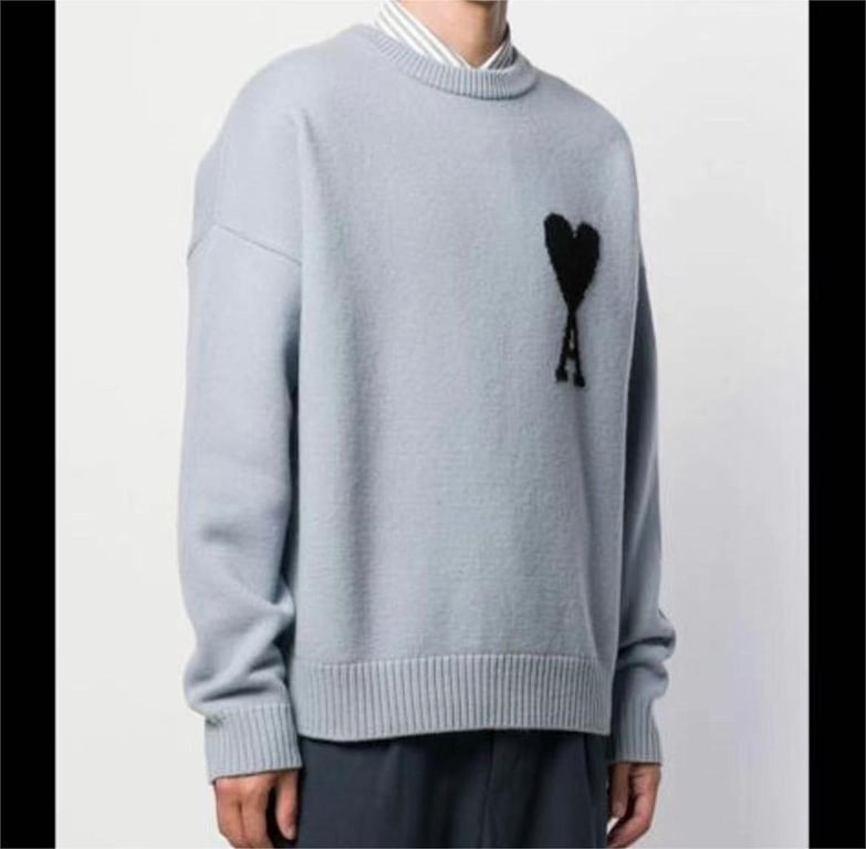Ami Paris Ami de Coeur Sweater Steel Blue - 43