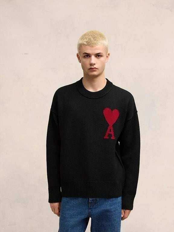 Ami Paris Ami de Coeur Crewneck Sweater - 7