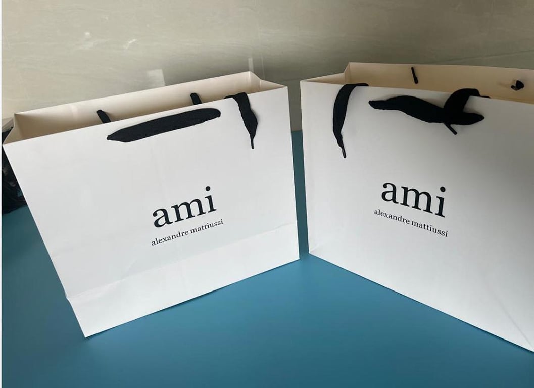 Ami Paris Shopping Bag White - 2