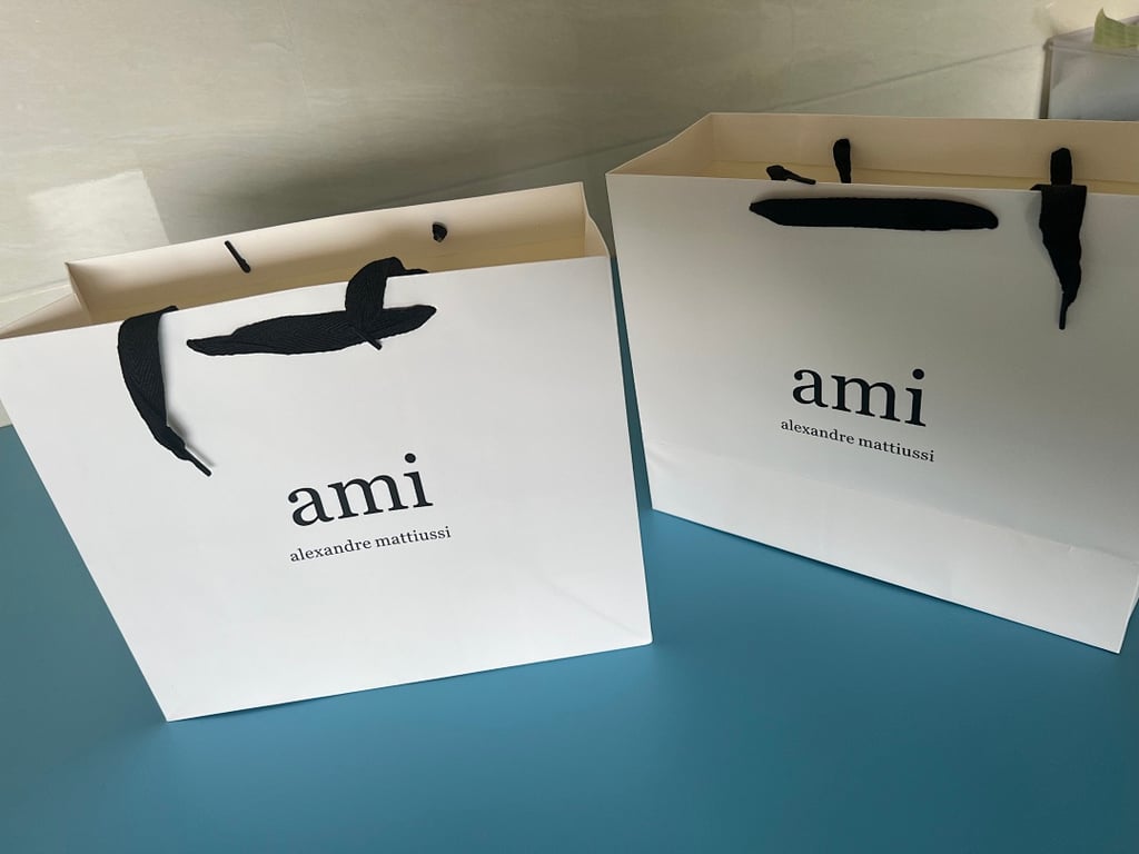 Ami Paris Shopping Bag White - 8