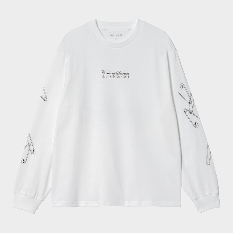 Carhartt L/S Safety Pin White - 4