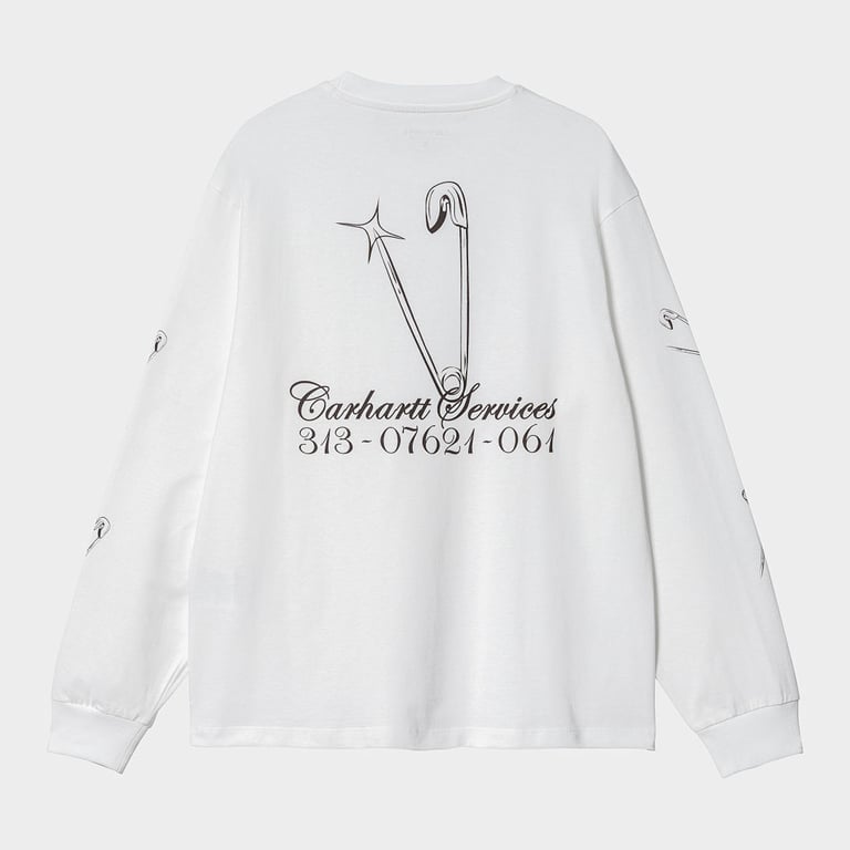 Carhartt L/S Safety Pin White - 5