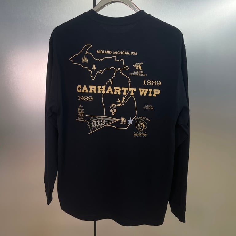 Carhartt WIP Michigan Map Long Sleeve - 2