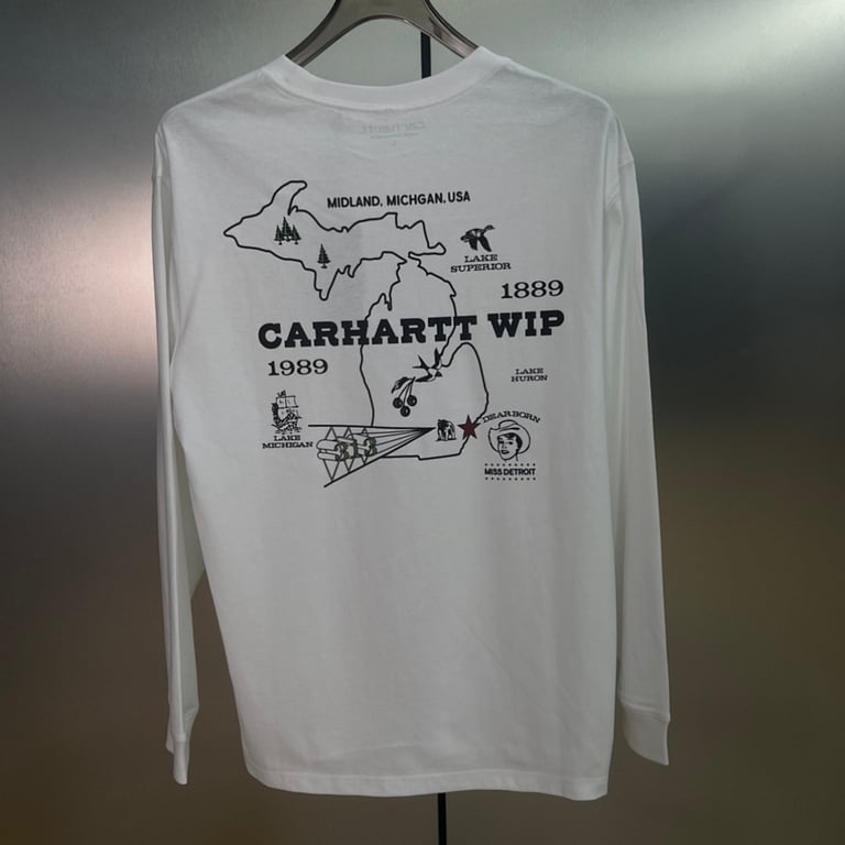 Carhartt WIP Michigan Map Long Sleeve - 5