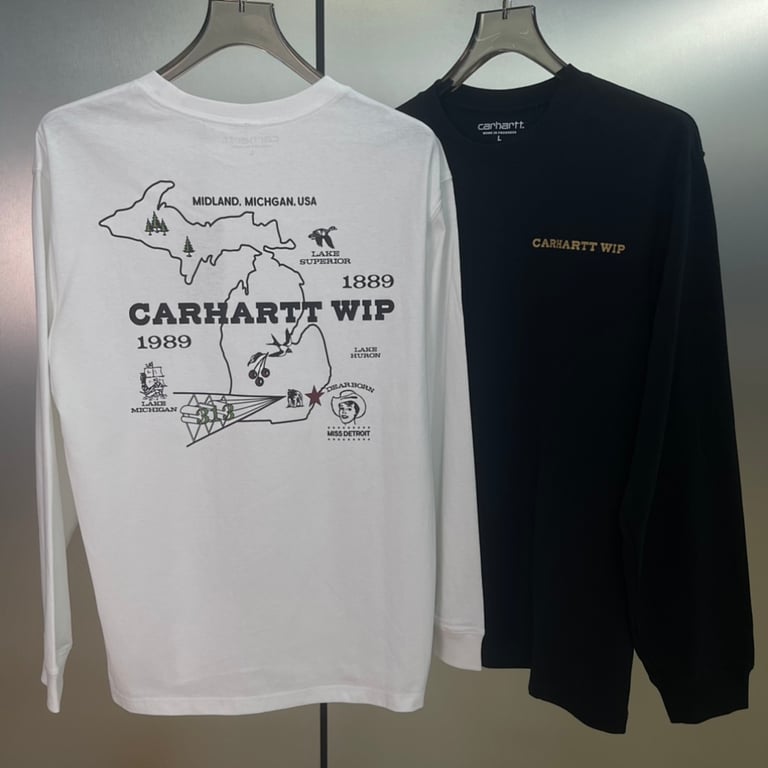 Carhartt WIP Michigan Map Long Sleeve - 6