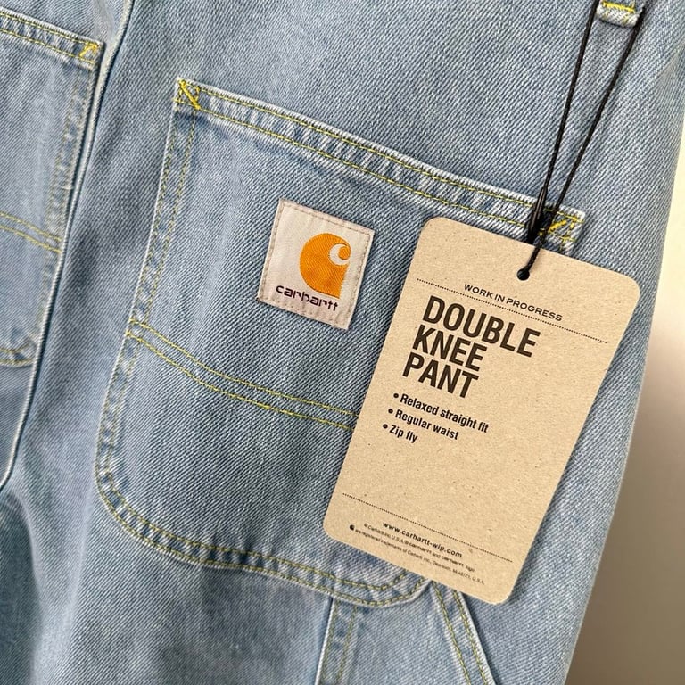Carhartt WIP Double Knee Pant Heavy Stone Bleached - 16