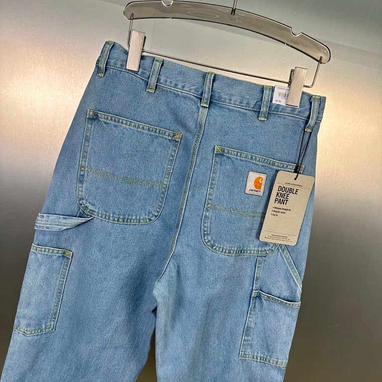 Carhartt WIP Double Knee Pant Heavy Stone Bleached - 19
