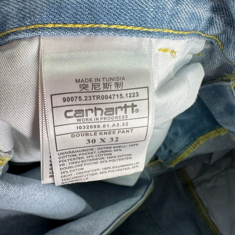 Carhartt WIP Double Knee Pant Heavy Stone Bleached - 10