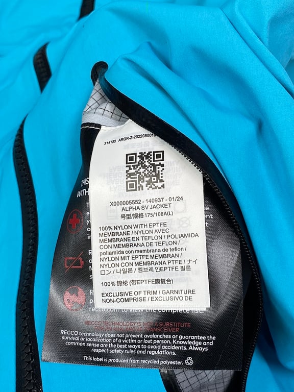 Arc'teryx Alpha SV Jacket Blue Tetra - 7
