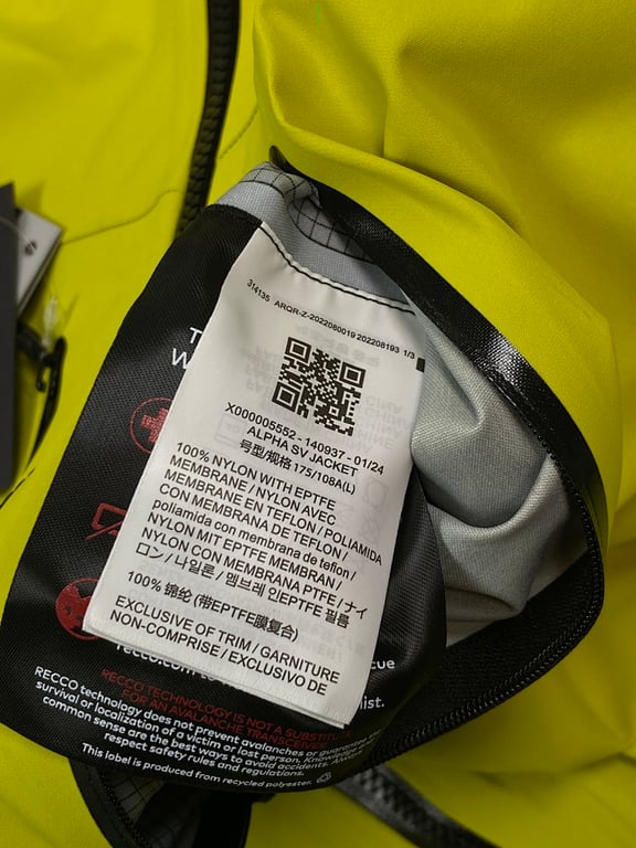 Arc'teryx Alpha SV Jacket Yellow - 6