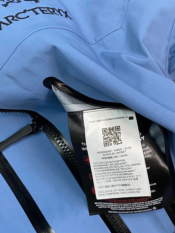 Arc'teryx Alpha SV Jacket Stone Wash Blue - 10