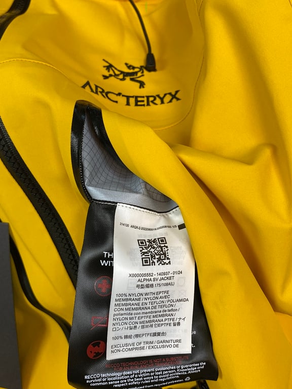 Arc'teryx Alpha SV Jacket Edziza Yellow - 10