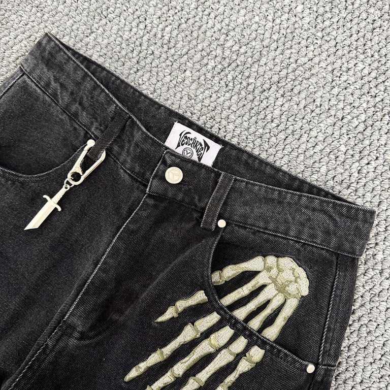 Vescartes Smoking Kills Denim Jeans Black - 12