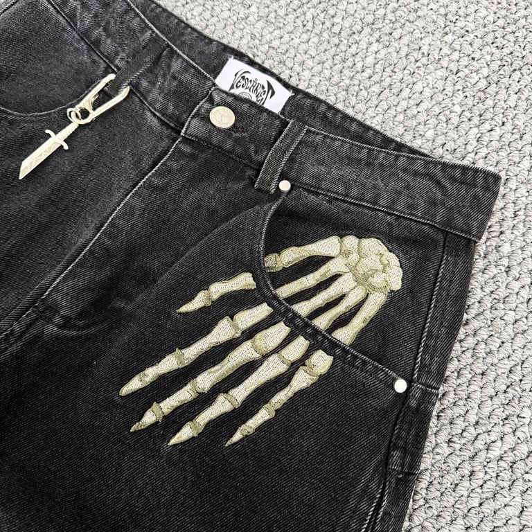 Vescartes Smoking Kills Denim Jeans Black - 13