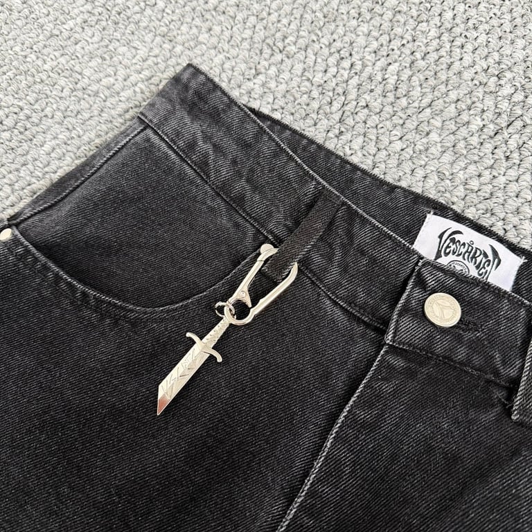 Vescartes Smoking Kills Denim Jeans Black - 15