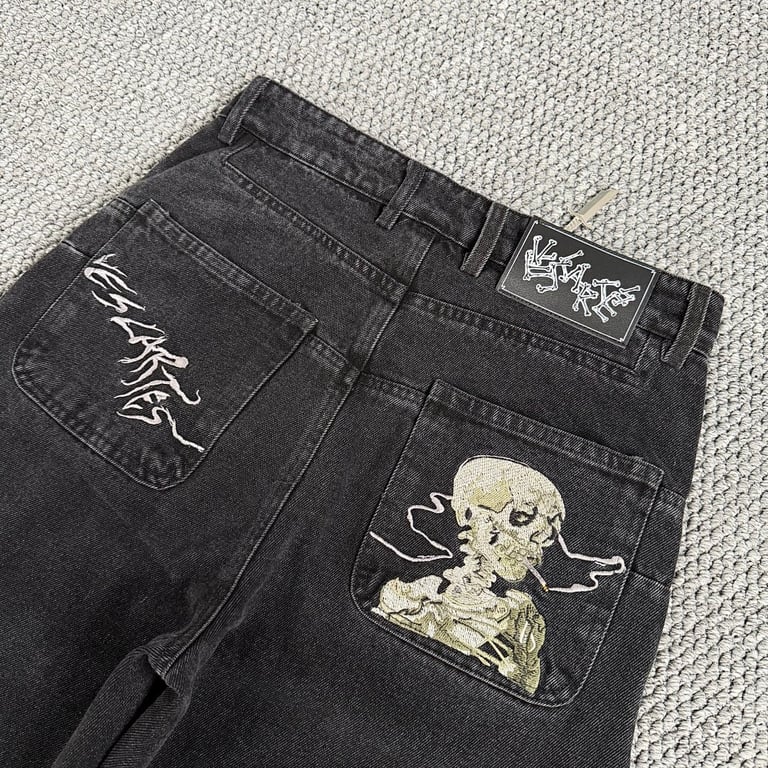 Vescartes Smoking Kills Denim Jeans Black - 22