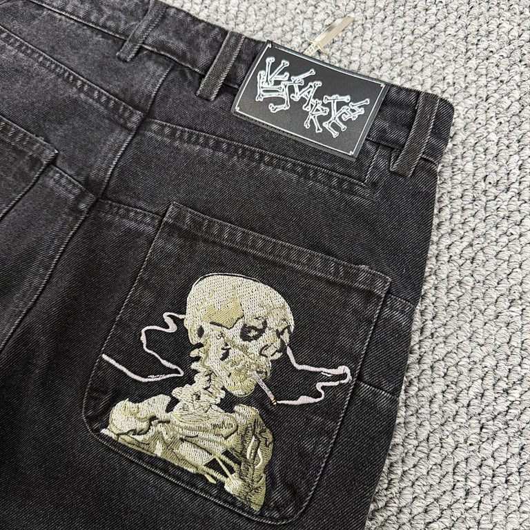 Vescartes Smoking Kills Denim Jeans Black - 23