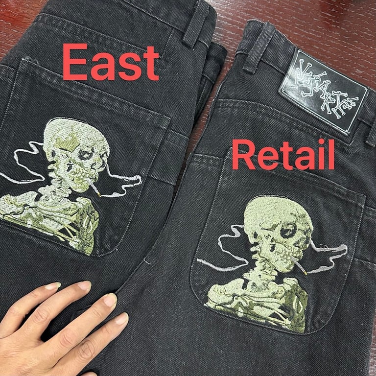 Vescartes Smoking Kills Denim Jeans Black - 4