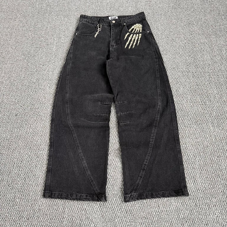 Vescartes Smoking Kills Denim Jeans Black - 10