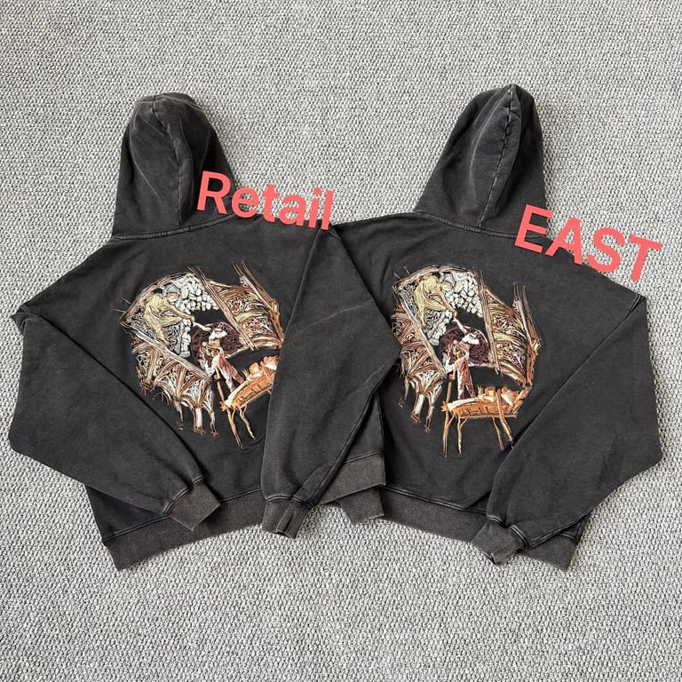 Vescartes Michelangelo Hoodie Washed Black - 2