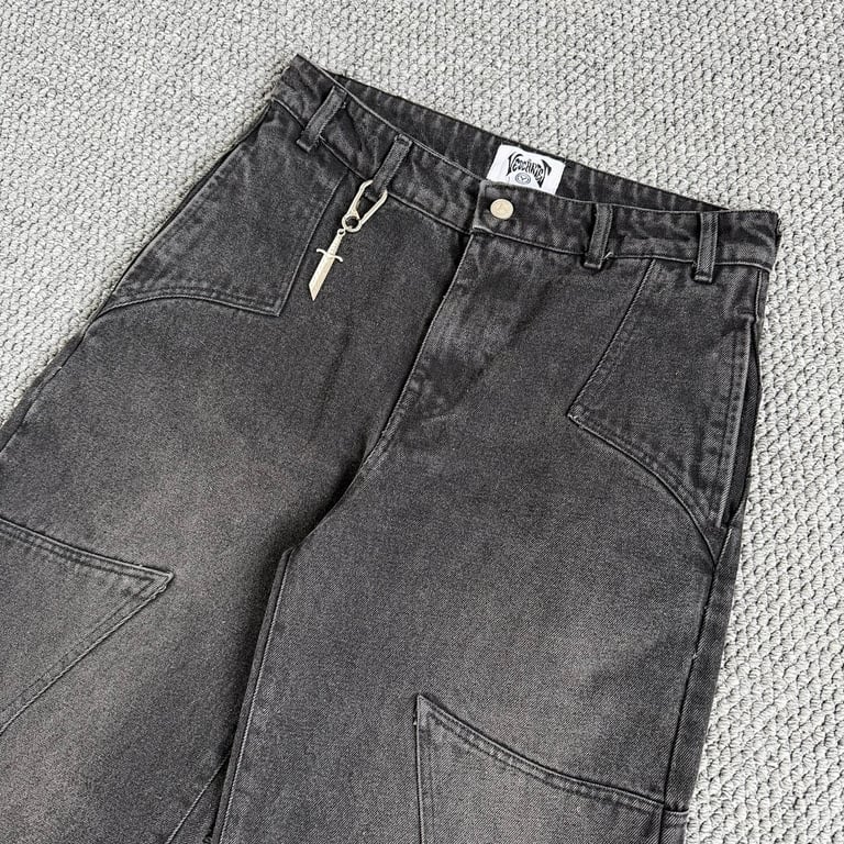 Vescartes Graveyard Denim Jeans Black - 12