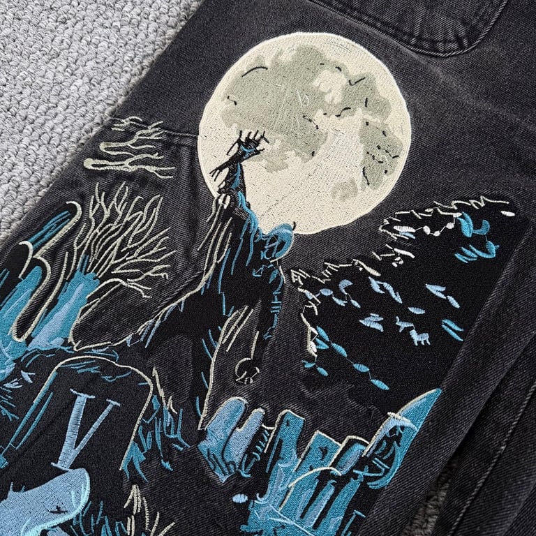 Vescartes Graveyard Denim Jeans Black - 28