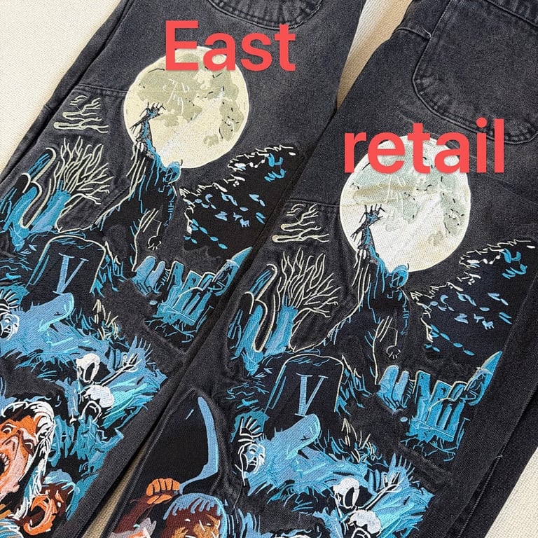 Vescartes Graveyard Denim Jeans Black - 5