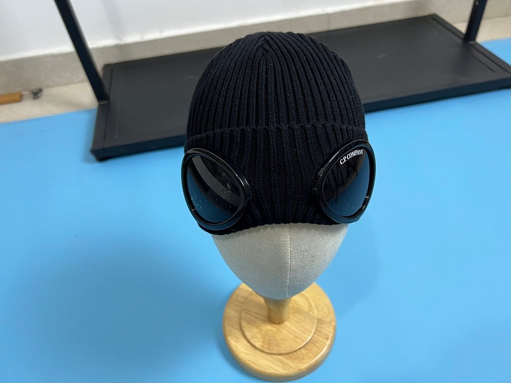 C.P. Company Cotton Goggle Beanie - 7