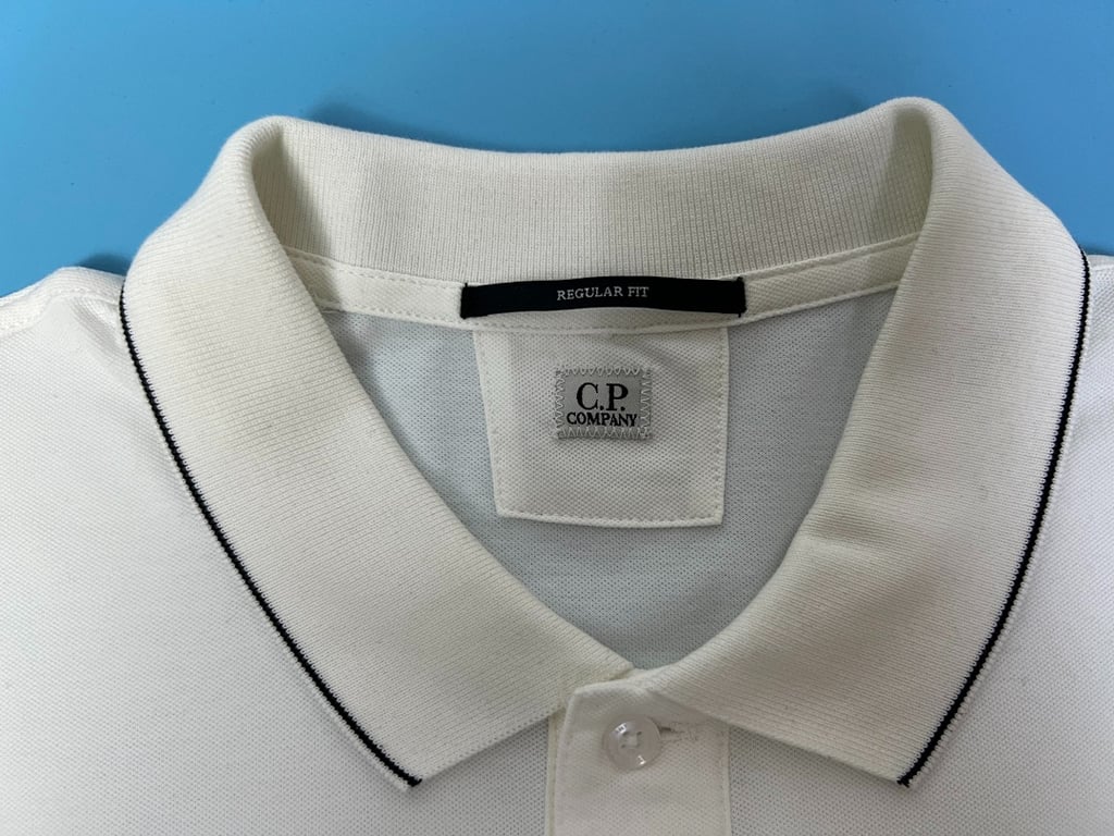C.P. Company Piquet Striped Collar Polo - 15