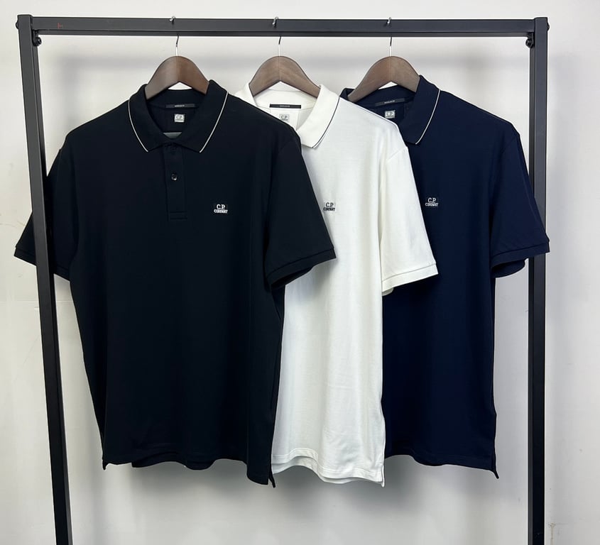 C.P. Company Piquet Striped Collar Polo - 4