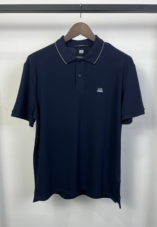 C.P. Company Piquet Striped Collar Polo - 7