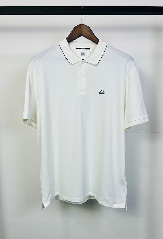 C.P. Company Piquet Striped Collar Polo - 8