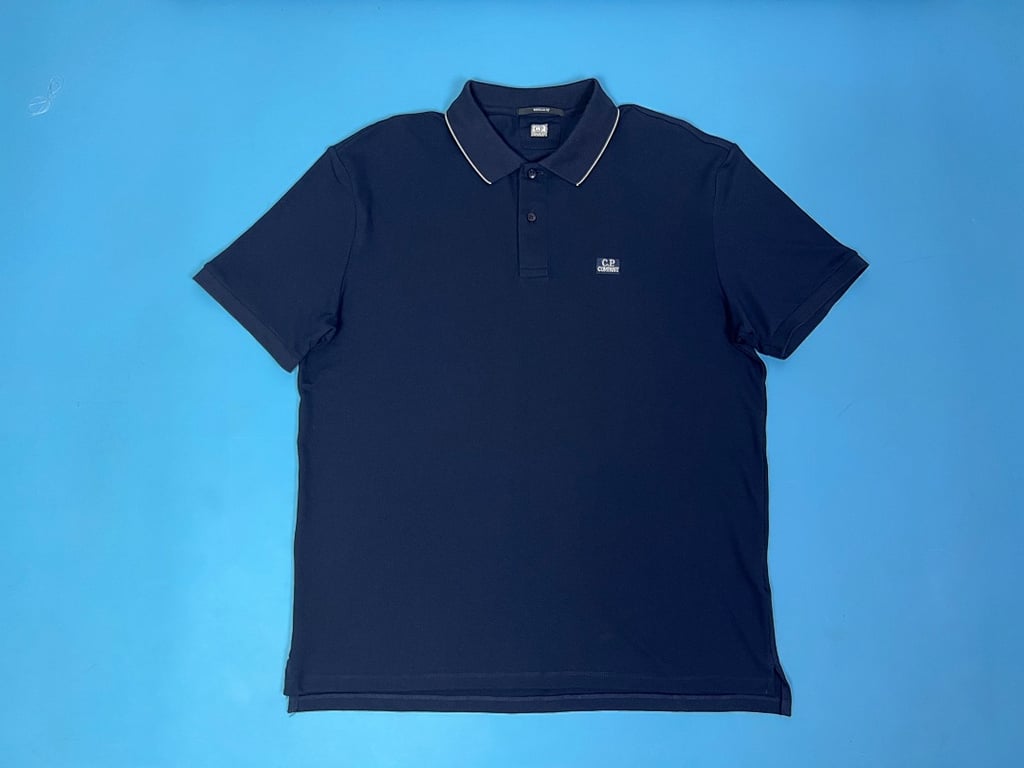 C.P. Company Piquet Striped Collar Polo - 10