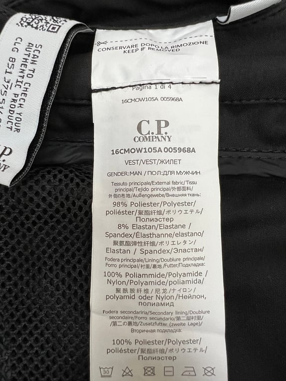 C.P. Company Shell-R Utility Vest Black - 24
