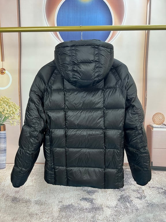 C.P. Company Quilted Ripstop Hooded Down Jacket Black - 12