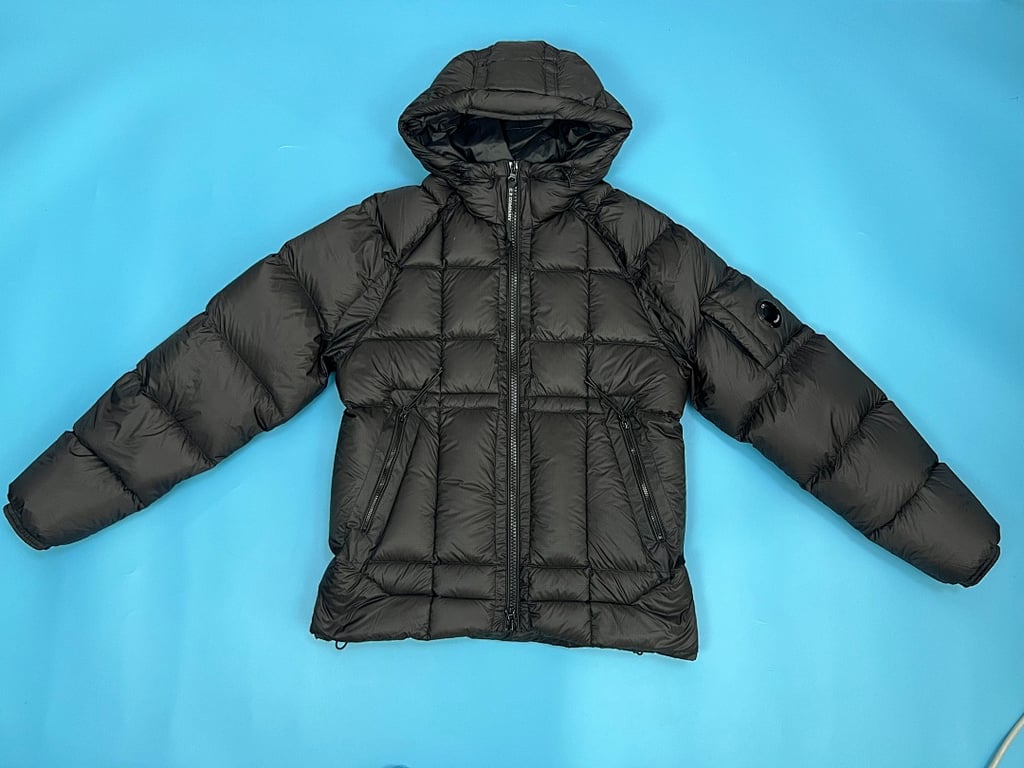 C.P. Company Quilted Ripstop Hooded Down Jacket Black - 13