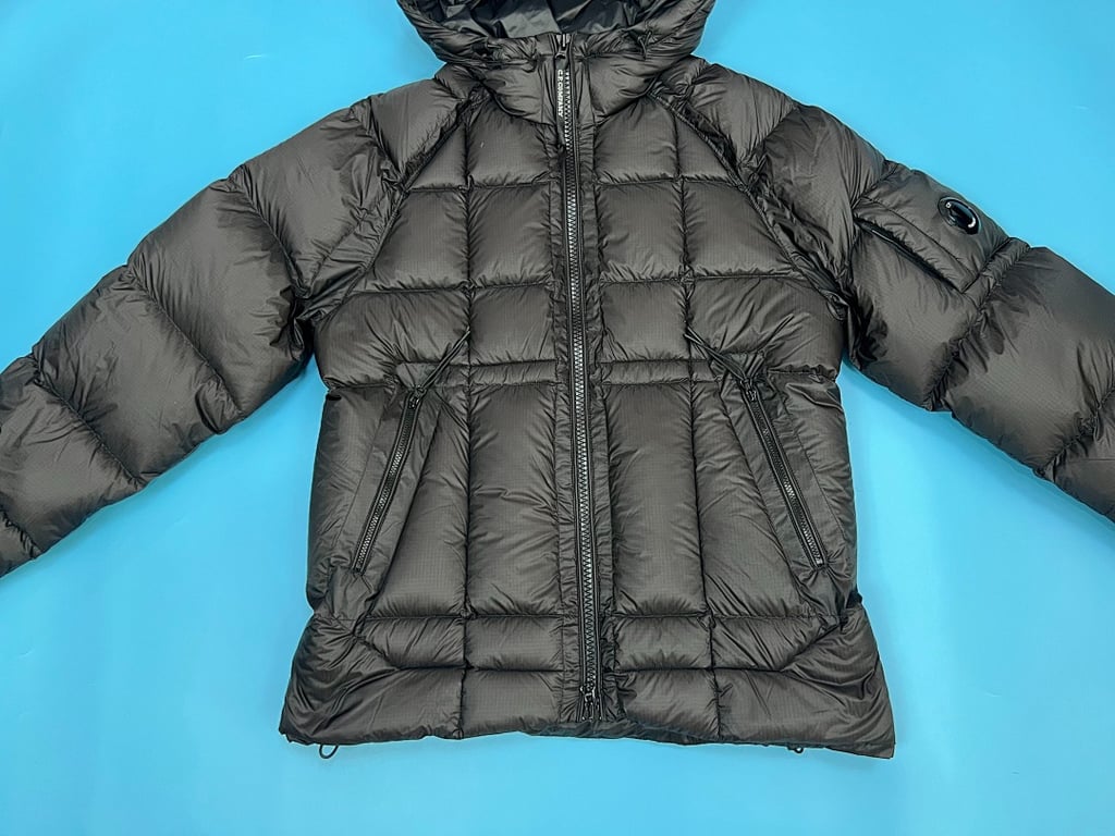 C.P. Company Quilted Ripstop Hooded Down Jacket Black - 17