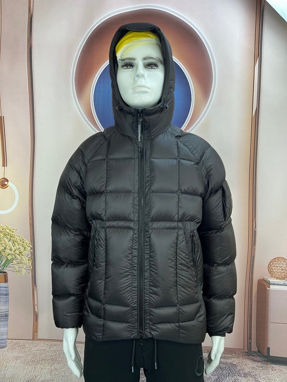 C.P. Company Quilted Ripstop Hooded Down Jacket Black - 3