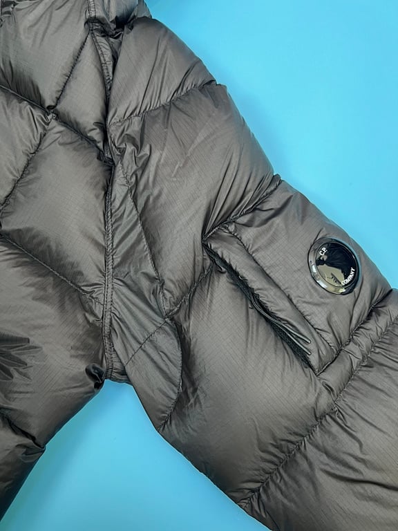 C.P. Company Quilted Ripstop Hooded Down Jacket Black - 21
