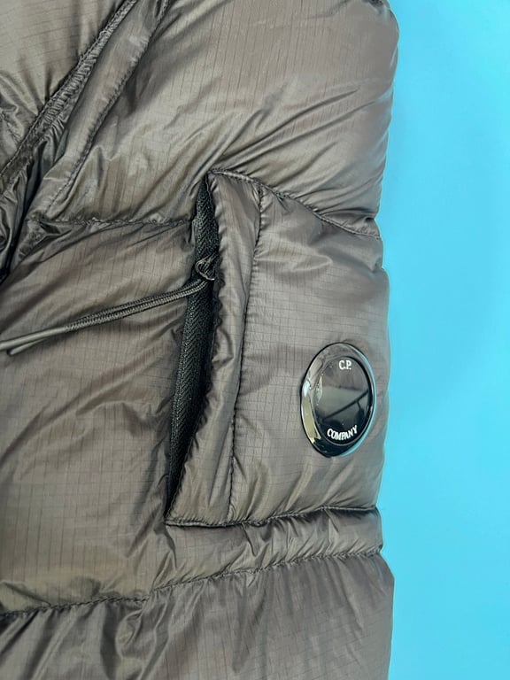 C.P. Company Quilted Ripstop Hooded Down Jacket Black - 22