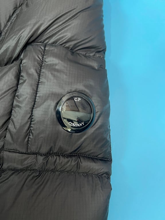 C.P. Company Quilted Ripstop Hooded Down Jacket Black - 23