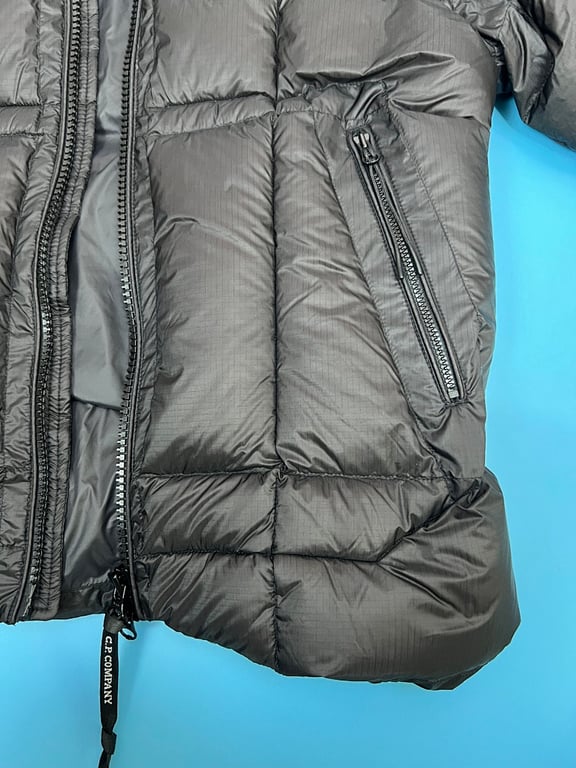 C.P. Company Quilted Ripstop Hooded Down Jacket Black - 27
